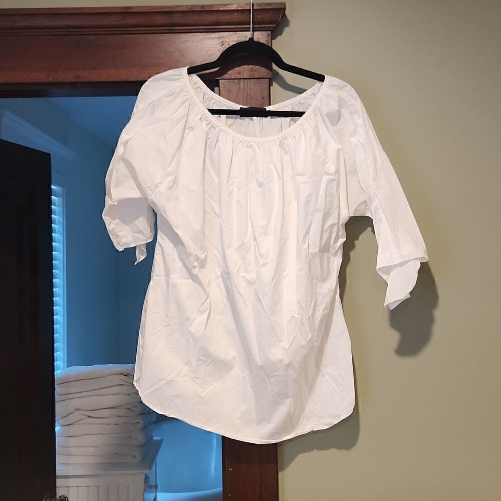 Hatch White maternity blouse